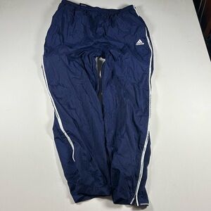 Vintage Adidas Track Pants Mens XL Blue 3 Stripe Y2K Athletic Joggers